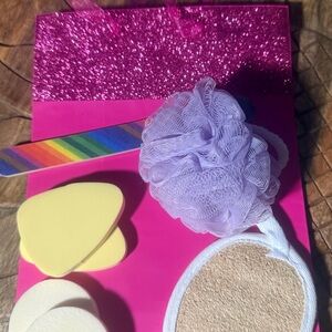 Kids Variety Bath Set in Small Pink Glitter Gift Bag